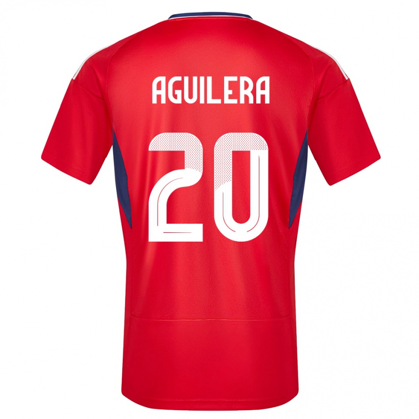 Gyermek Labdarúgás Costa Rica Brandon Aguilera #20 Piros Hazai Jersey 24-26 Mez Póló Ing