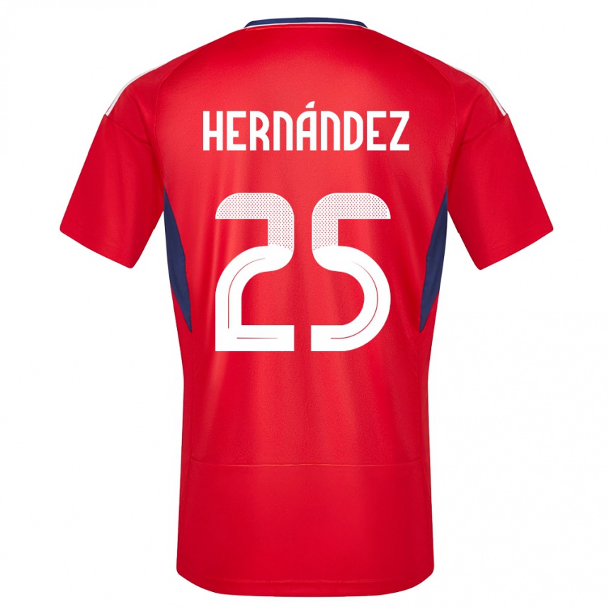 Gyermek Labdarúgás Costa Rica Anthony Hernandez #25 Piros Hazai Jersey 24-26 Mez Póló Ing