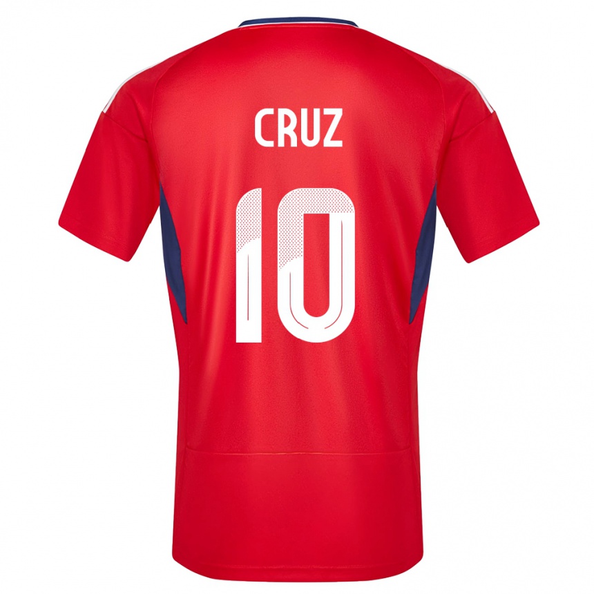 Gyermek Labdarúgás Costa Rica Shirley Cruz #10 Piros Hazai Jersey 24-26 Mez Póló Ing