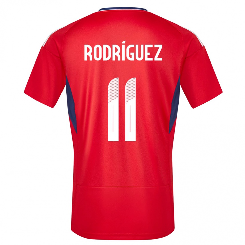 Gyermek Labdarúgás Costa Rica Raquel Rodriguez #11 Piros Hazai Jersey 24-26 Mez Póló Ing