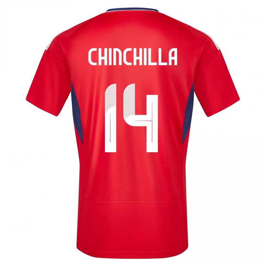 Gyermek Labdarúgás Costa Rica Priscila Chinchilla #14 Piros Hazai Jersey 24-26 Mez Póló Ing