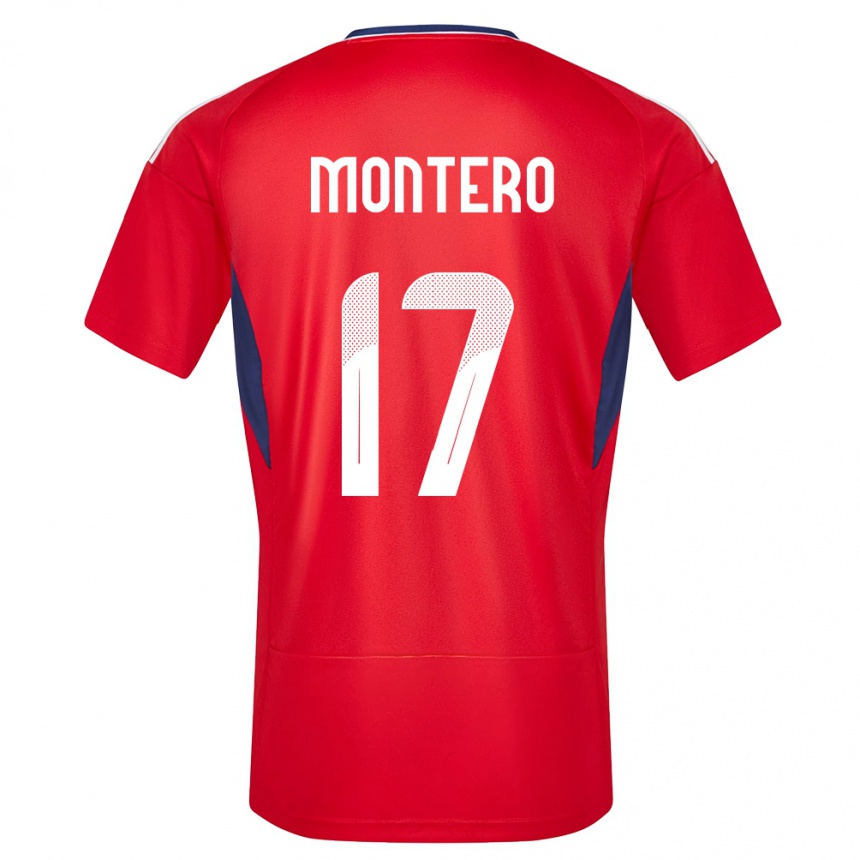 Gyermek Labdarúgás Costa Rica Michelle Montero #17 Piros Hazai Jersey 24-26 Mez Póló Ing