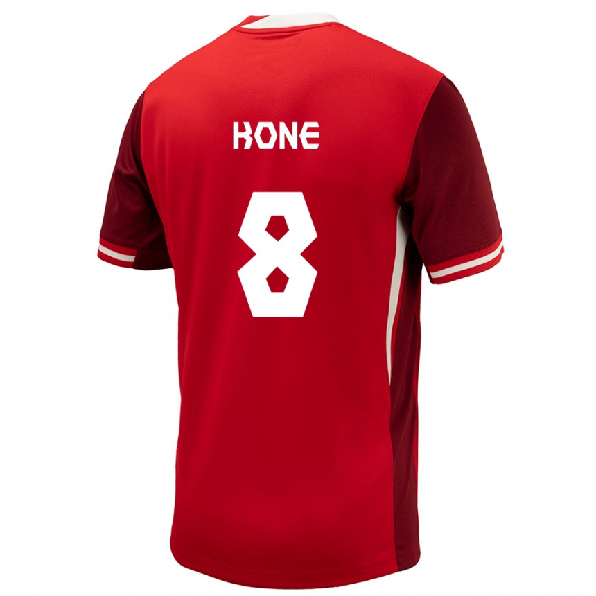 Gyermek Labdarúgás Kanada Ismael Kone #8 Piros Hazai Jersey 24-26 Mez Póló Ing