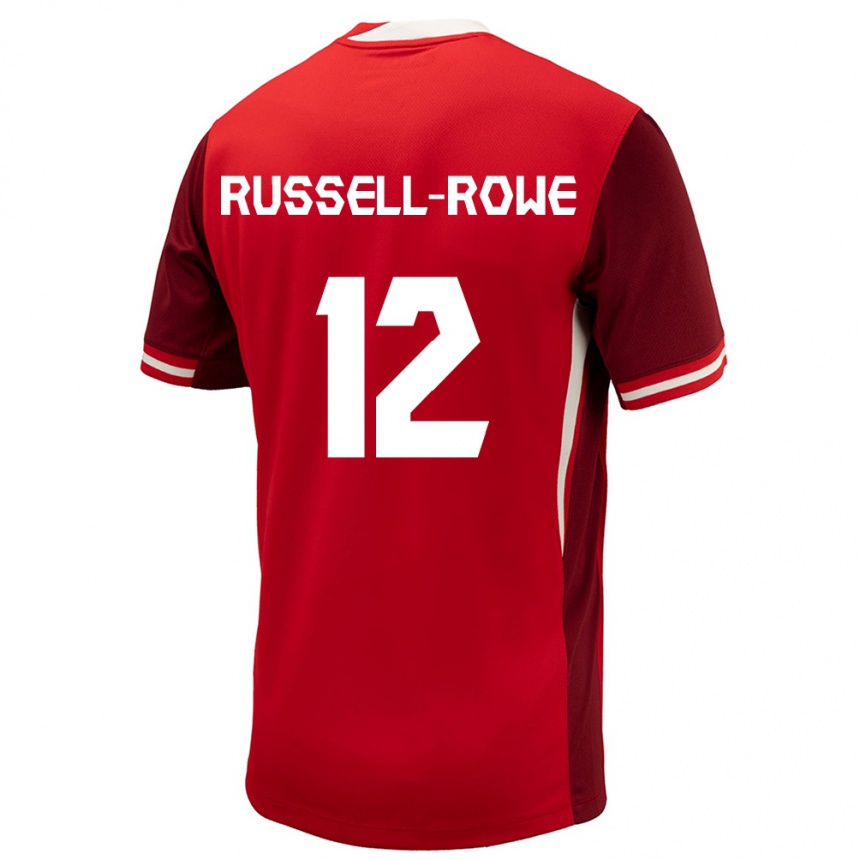 Gyermek Labdarúgás Kanada Jacen Russell-Rowe #12 Piros Hazai Jersey 24-26 Mez Póló Ing