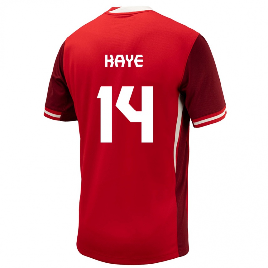 Gyermek Labdarúgás Kanada Mark Anthony Kaye #14 Piros Hazai Jersey 24-26 Mez Póló Ing