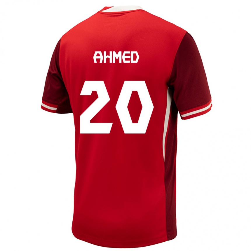 Gyermek Labdarúgás Kanada Ali Ahmed #20 Piros Hazai Jersey 24-26 Mez Póló Ing