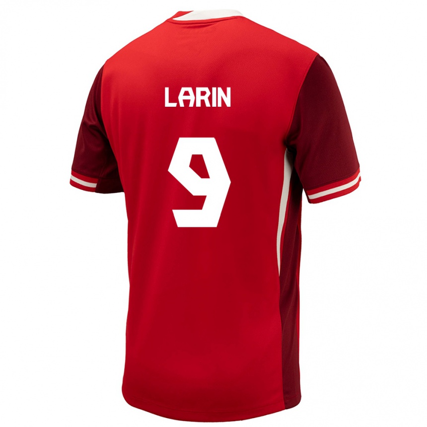 Gyermek Labdarúgás Kanada Cyle Larin #9 Piros Hazai Jersey 24-26 Mez Póló Ing