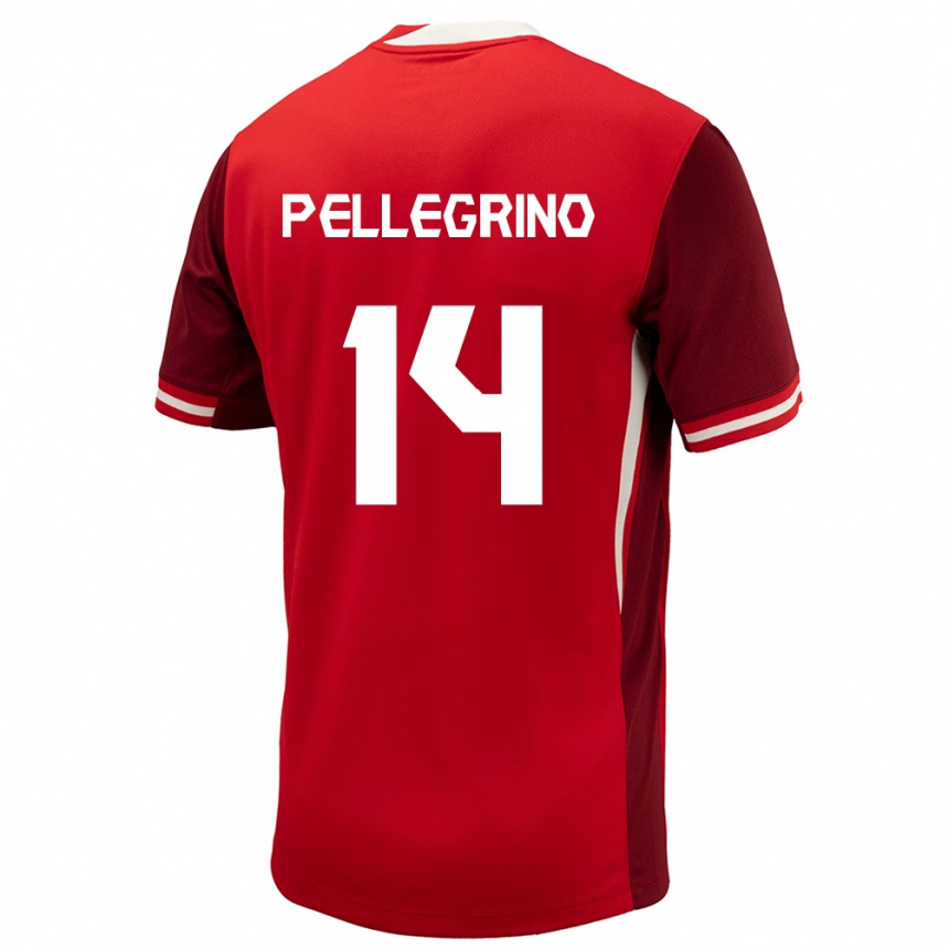 Gyermek Labdarúgás Kanada Gabriel Pellegrino #14 Piros Hazai Jersey 24-26 Mez Póló Ing