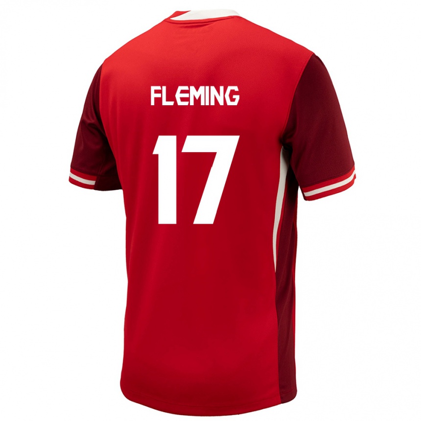 Gyermek Labdarúgás Kanada Jessie Fleming #17 Piros Hazai Jersey 24-26 Mez Póló Ing