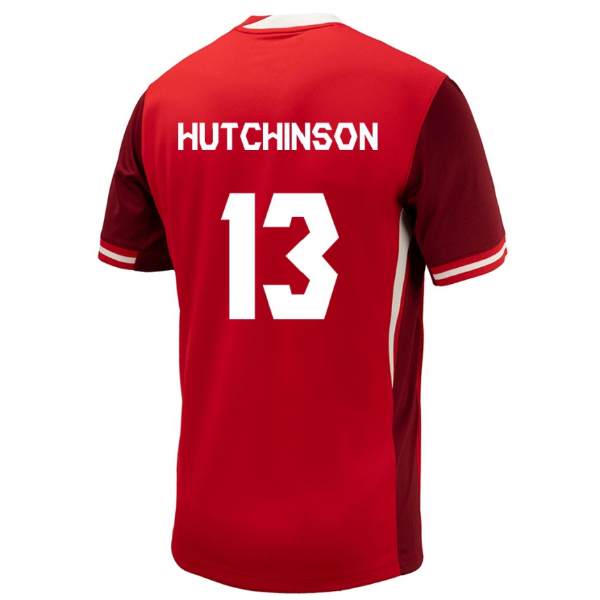 Gyermek Labdarúgás Kanada Atiba Hutchinson #13 Piros Hazai Jersey 24-26 Mez Póló Ing