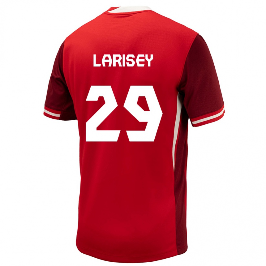 Gyermek Labdarúgás Kanada Clarissa Larisey #29 Piros Hazai Jersey 24-26 Mez Póló Ing