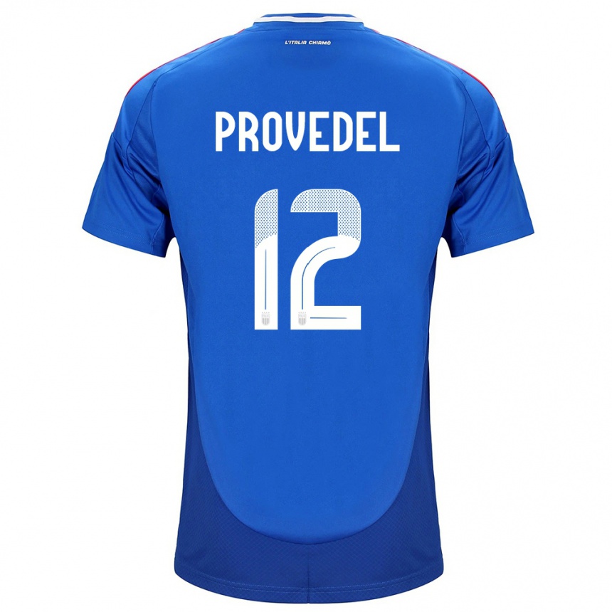 Gyermek Labdarúgás Olaszország Ivan Provedel #12 Kék Hazai Jersey 24-26 Mez Póló Ing