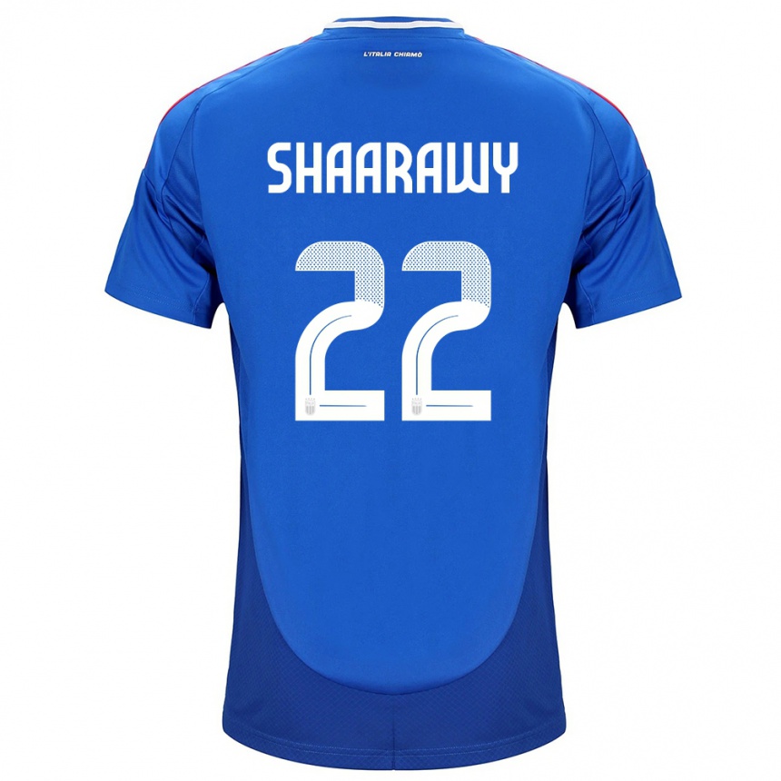 Gyermek Labdarúgás Olaszország Stephan El Shaarawy #22 Kék Hazai Jersey 24-26 Mez Póló Ing