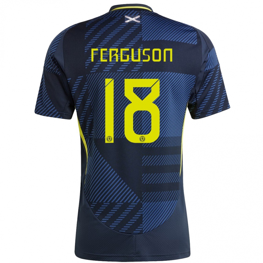 Gyermek Labdarúgás Skócia Lewis Ferguson #18 Sötétkék Hazai Jersey 24-26 Mez Póló Ing