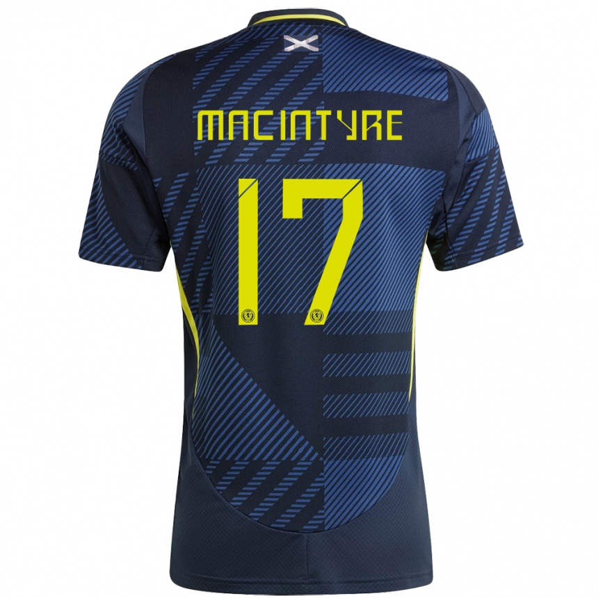 Gyermek Labdarúgás Skócia Jacob Macintyre #17 Sötétkék Hazai Jersey 24-26 Mez Póló Ing