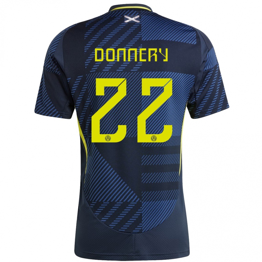 Gyermek Labdarúgás Skócia Julian Donnery #22 Sötétkék Hazai Jersey 24-26 Mez Póló Ing