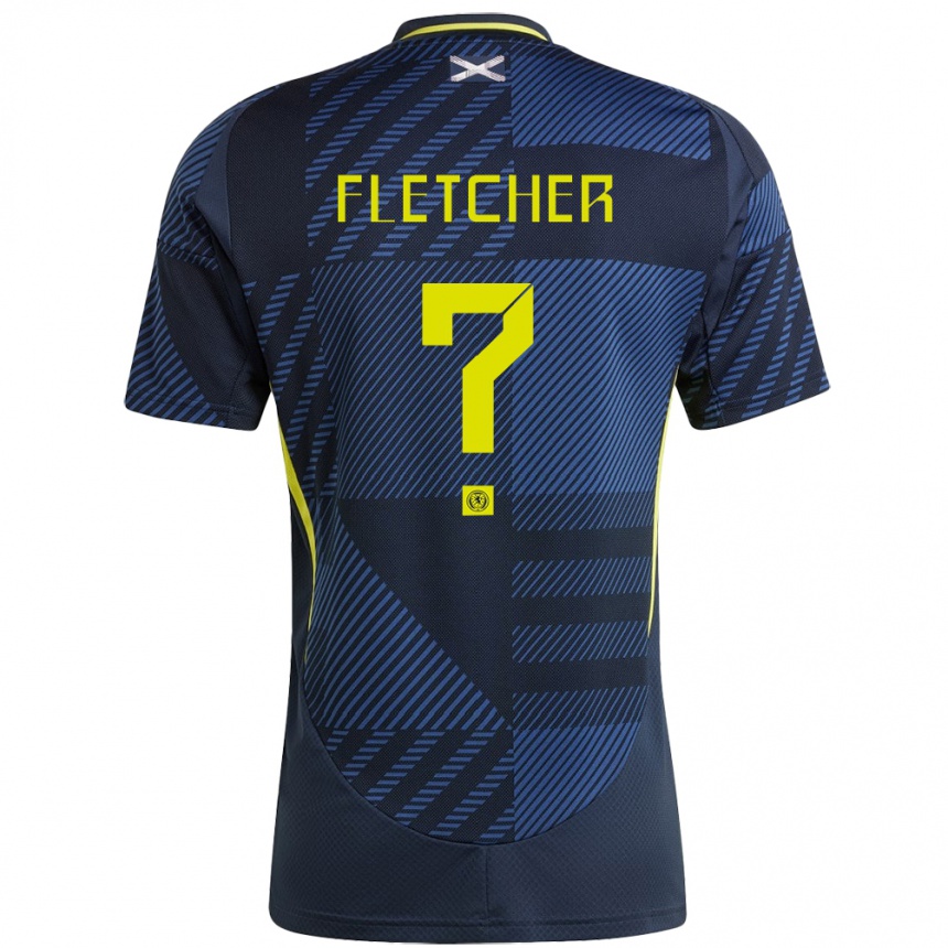 Gyermek Labdarúgás Skócia Tyler Fletcher #0 Sötétkék Hazai Jersey 24-26 Mez Póló Ing