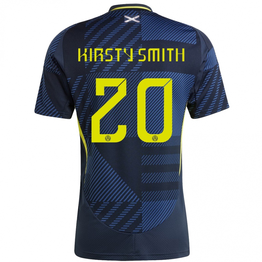 Gyermek Labdarúgás Skócia Kirsty Smith #20 Sötétkék Hazai Jersey 24-26 Mez Póló Ing