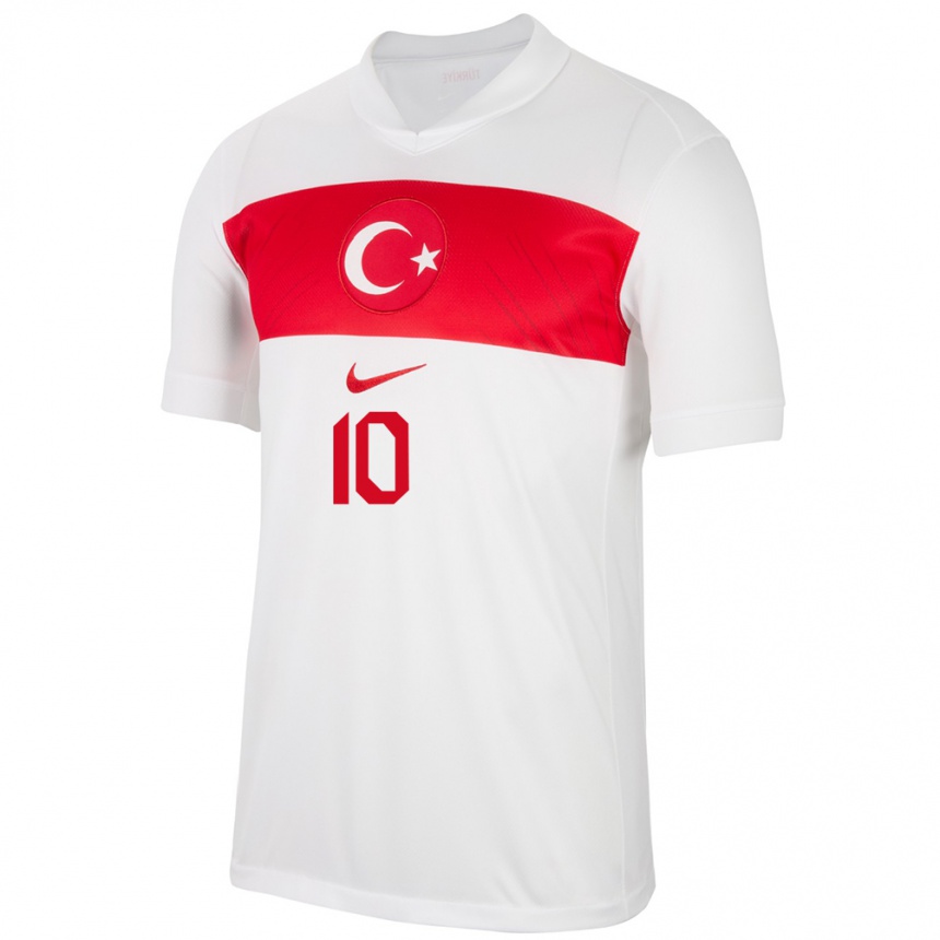 Gyermek Labdarúgás Törökország Hakan Çalhanoğlu #10 Fehér Hazai Jersey 24-26 Mez Póló Ing