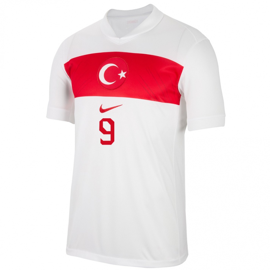 Gyermek Labdarúgás Törökország Enes Ünal #9 Fehér Hazai Jersey 24-26 Mez Póló Ing