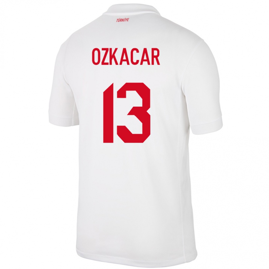 Gyermek Labdarúgás Törökország Cenk Özkacar #13 Fehér Hazai Jersey 24-26 Mez Póló Ing