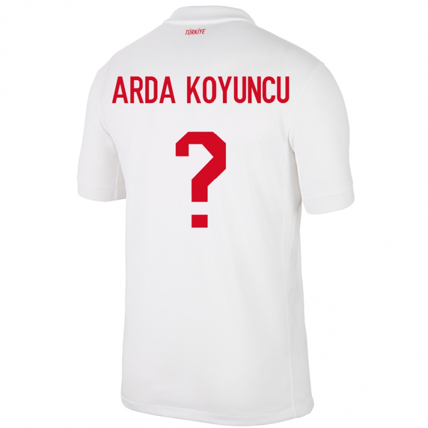 Gyermek Labdarúgás Törökország Efe Arda Koyuncu #0 Fehér Hazai Jersey 24-26 Mez Póló Ing