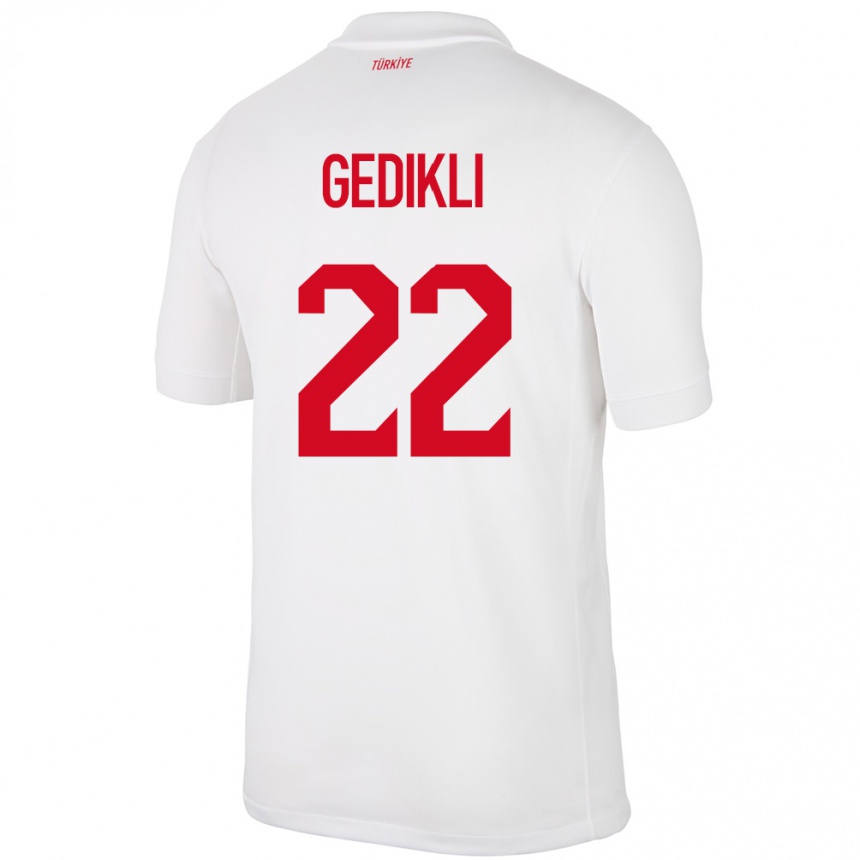 Gyermek Labdarúgás Törökország Berkant Gedikli #22 Fehér Hazai Jersey 24-26 Mez Póló Ing