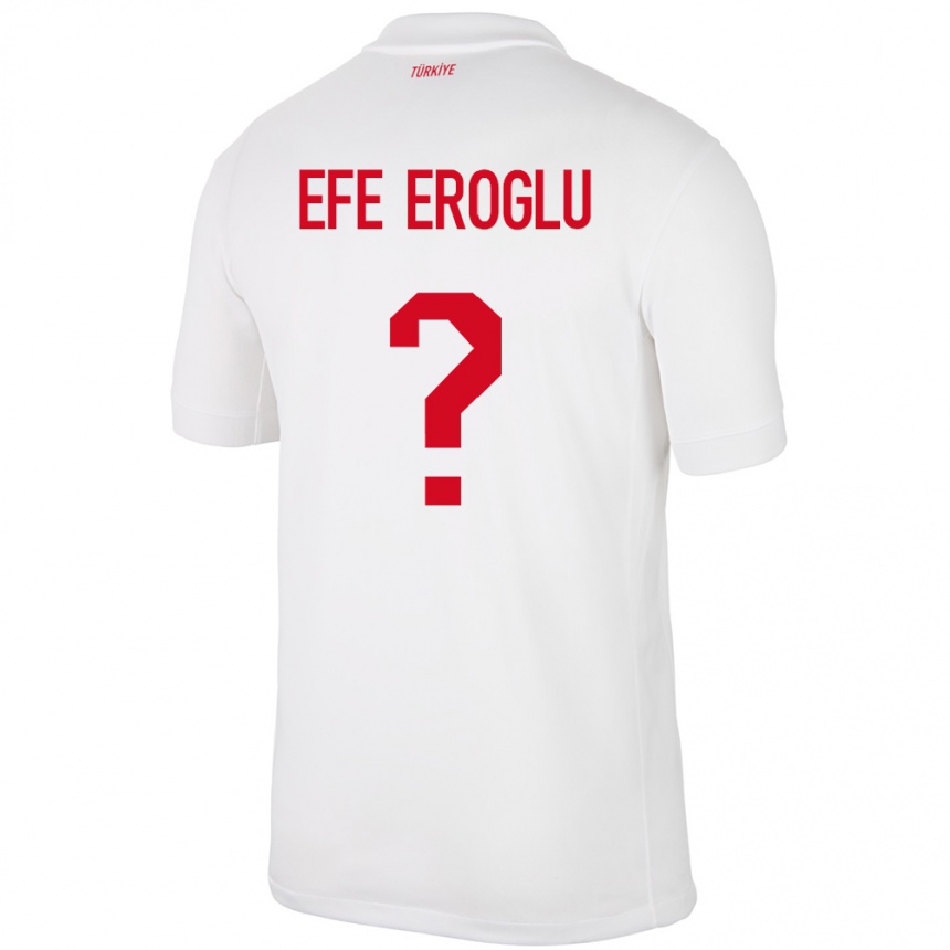 Gyermek Labdarúgás Törökország Cem Efe Eroğlu #0 Fehér Hazai Jersey 24-26 Mez Póló Ing