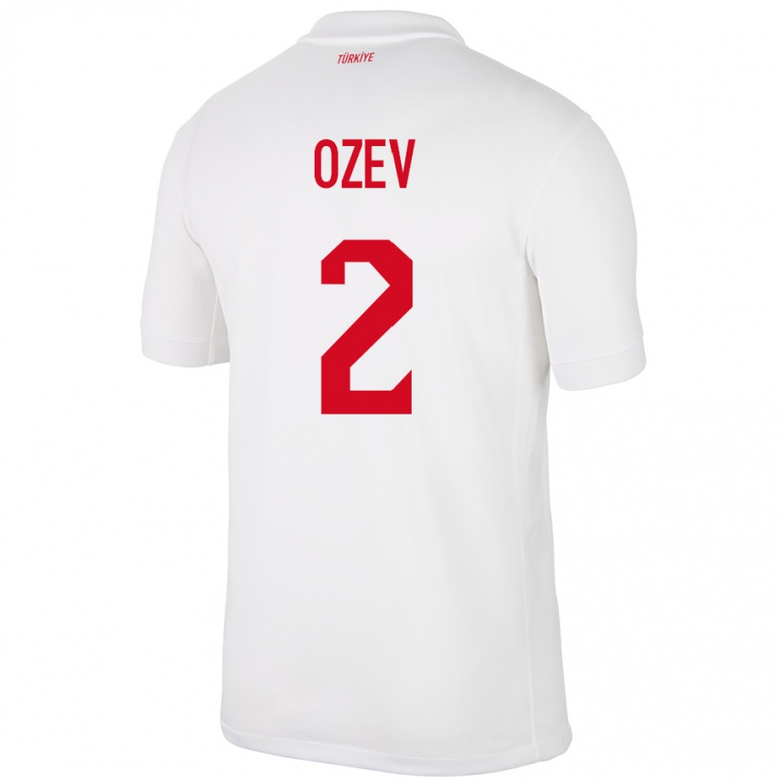 Gyermek Labdarúgás Törökország Ümran Özev #2 Fehér Hazai Jersey 24-26 Mez Póló Ing