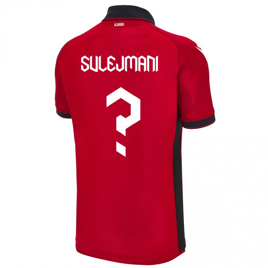 Gyermek Labdarúgás Albania Muhadin Sulejmani #0 Piros Hazai Jersey 24-26 Mez Póló Ing