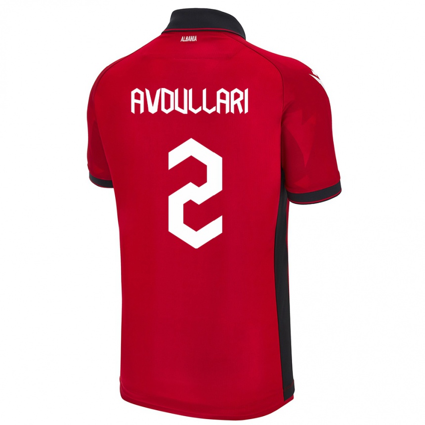 Gyermek Labdarúgás Albania Davide Avdullari #2 Piros Hazai Jersey 24-26 Mez Póló Ing