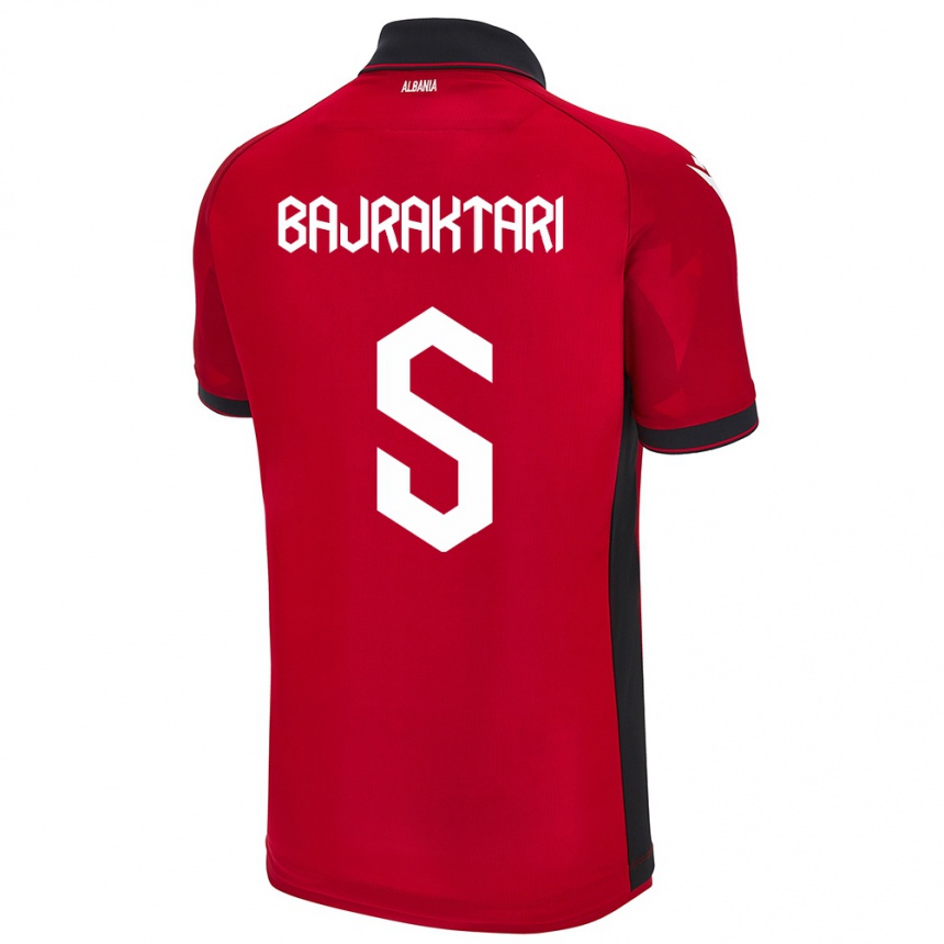 Gyermek Labdarúgás Albania Arbiona Bajraktari #5 Piros Hazai Jersey 24-26 Mez Póló Ing