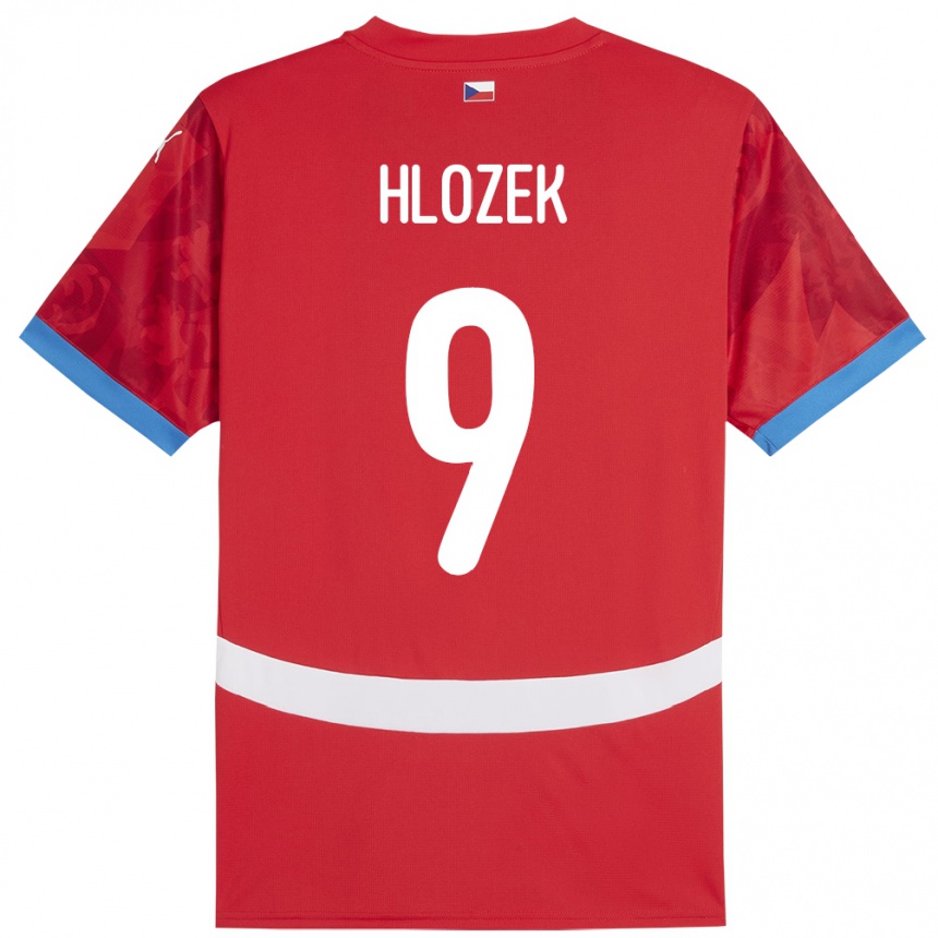 Gyermek Labdarúgás Csehország Adam Hlozek #9 Piros Hazai Jersey 24-26 Mez Póló Ing