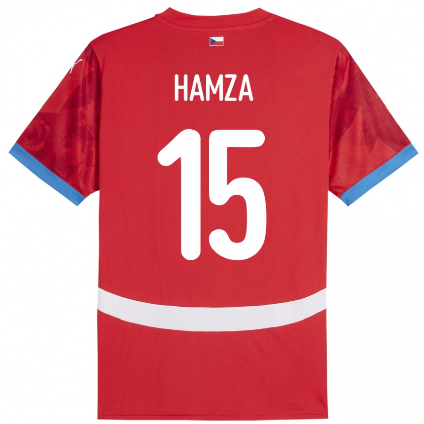 Gyermek Labdarúgás Csehország Jiri Hamza #15 Piros Hazai Jersey 24-26 Mez Póló Ing