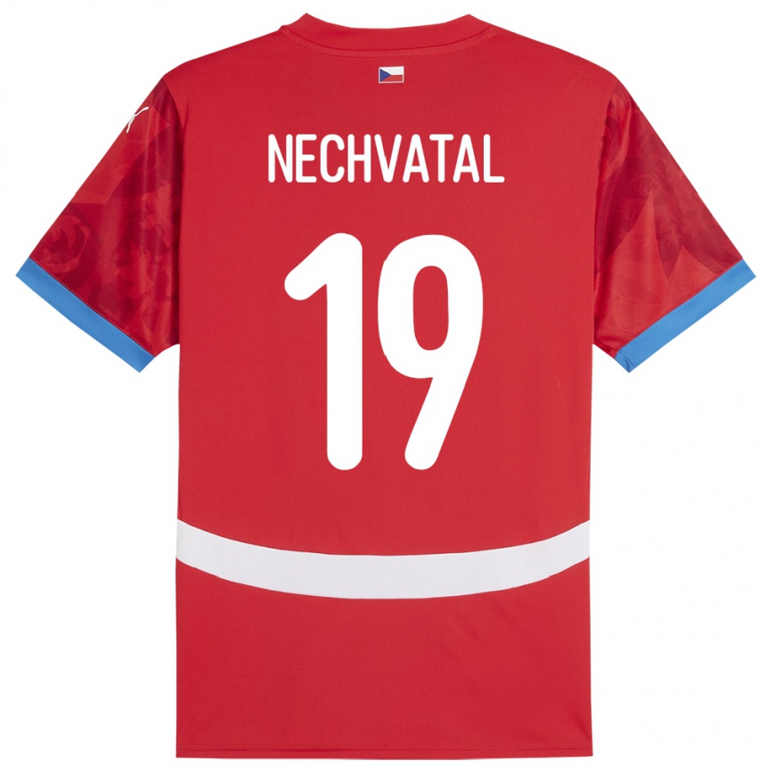 Gyermek Labdarúgás Csehország Matyas Nechvatal #19 Piros Hazai Jersey 24-26 Mez Póló Ing