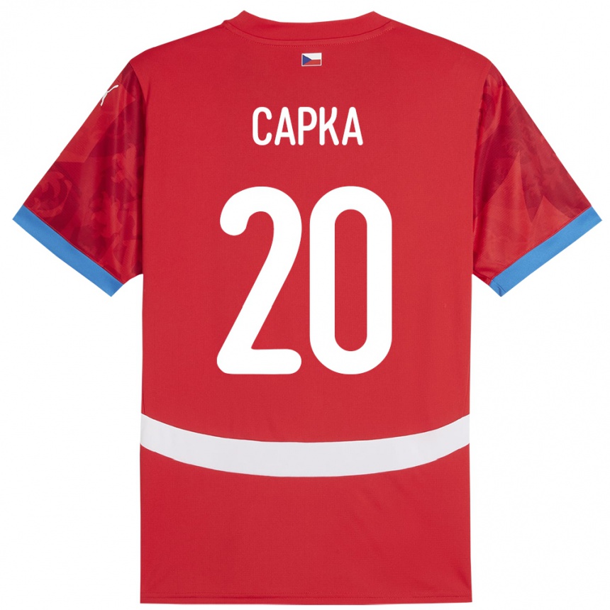 Gyermek Labdarúgás Csehország Filip Capka #20 Piros Hazai Jersey 24-26 Mez Póló Ing