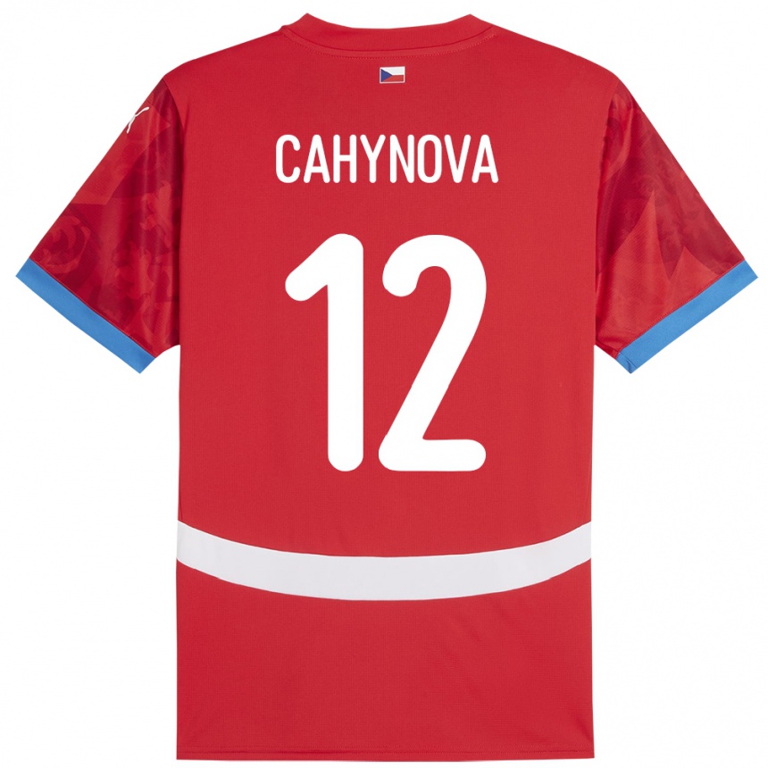 Gyermek Labdarúgás Csehország Klára Cahynová #12 Piros Hazai Jersey 24-26 Mez Póló Ing