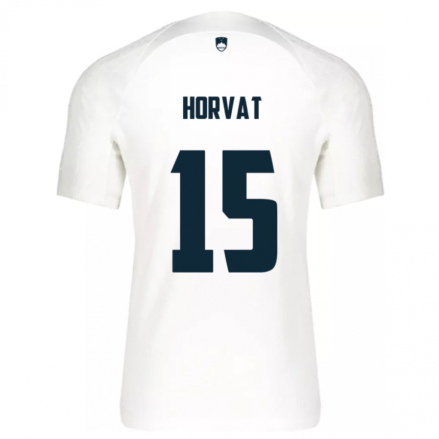 Gyermek Labdarúgás Szlovénia Tomi Horvat #15 Fehér Hazai Jersey 24-26 Mez Póló Ing