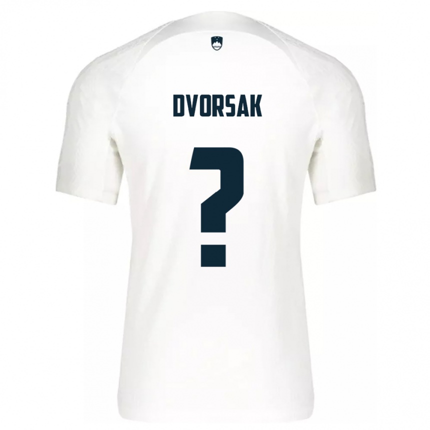 Gyermek Labdarúgás Szlovénia Matej Dvorsak #0 Fehér Hazai Jersey 24-26 Mez Póló Ing