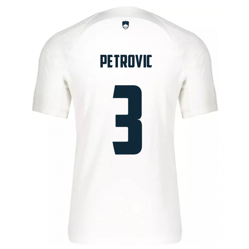 Gyermek Labdarúgás Szlovénia Zan Petrovic #3 Fehér Hazai Jersey 24-26 Mez Póló Ing