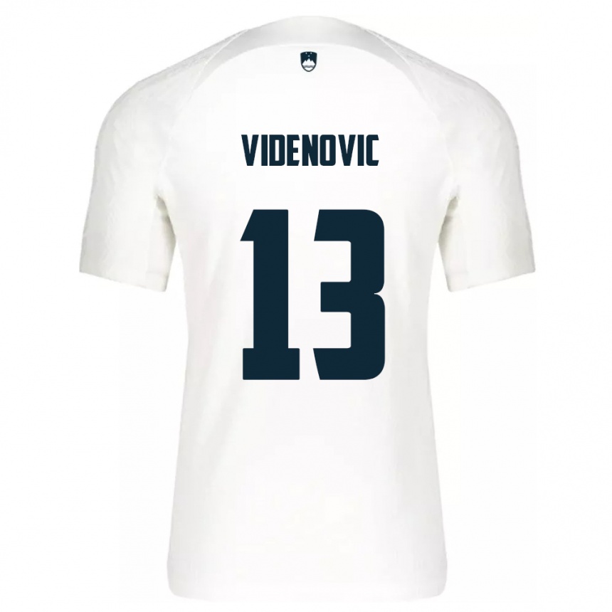 Gyermek Labdarúgás Szlovénia Denis Videnovic #13 Fehér Hazai Jersey 24-26 Mez Póló Ing