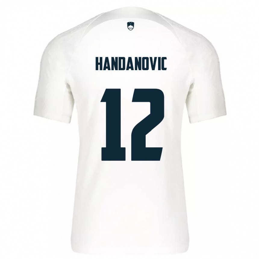 Gyermek Labdarúgás Szlovénia Tanej Handanovic #12 Fehér Hazai Jersey 24-26 Mez Póló Ing