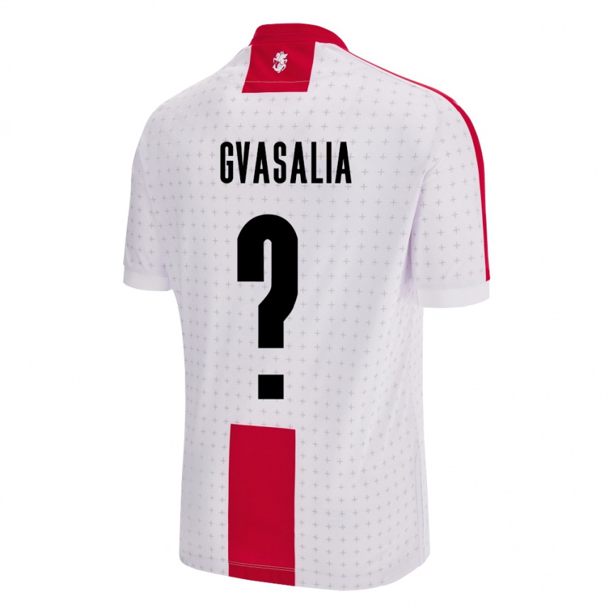 Gyermek Labdarúgás Grúzia Giorgi Gvasalia #0 Fehér Hazai Jersey 24-26 Mez Póló Ing