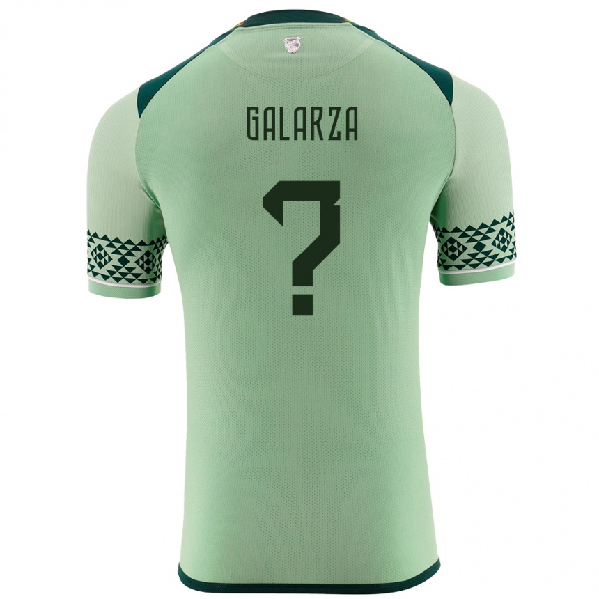 Gyermek Labdarúgás Bolívia Lucas Galarza #0 Világos Zöld Hazai Jersey 24-26 Mez Póló Ing