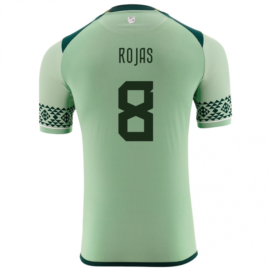 Gyermek Labdarúgás Bolívia Jairo Rojas #8 Világos Zöld Hazai Jersey 24-26 Mez Póló Ing