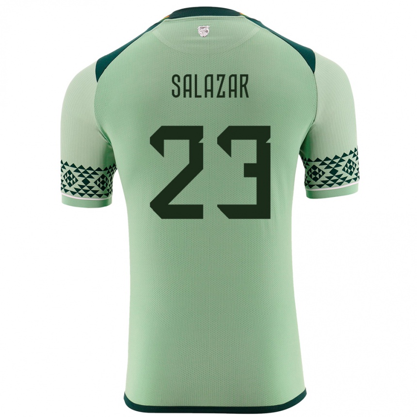 Gyermek Labdarúgás Bolívia Alba Salazar #23 Világos Zöld Hazai Jersey 24-26 Mez Póló Ing