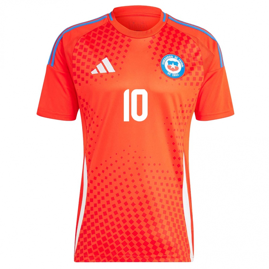 Gyermek Labdarúgás Chile Ignacio Vásquez #10 Piros Hazai Jersey 24-26 Mez Póló Ing