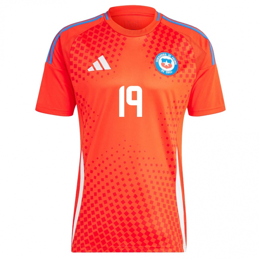 Gyermek Labdarúgás Chile Catalina Figueroa #19 Piros Hazai Jersey 24-26 Mez Póló Ing