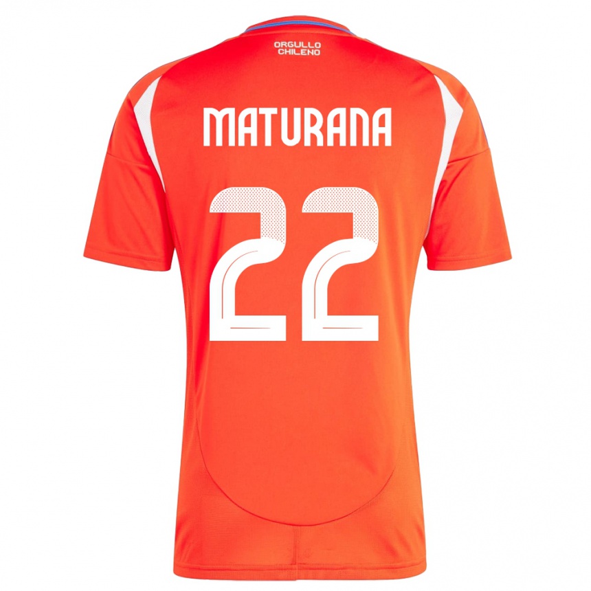 Gyermek Labdarúgás Chile Martín Maturana #22 Piros Hazai Jersey 24-26 Mez Póló Ing