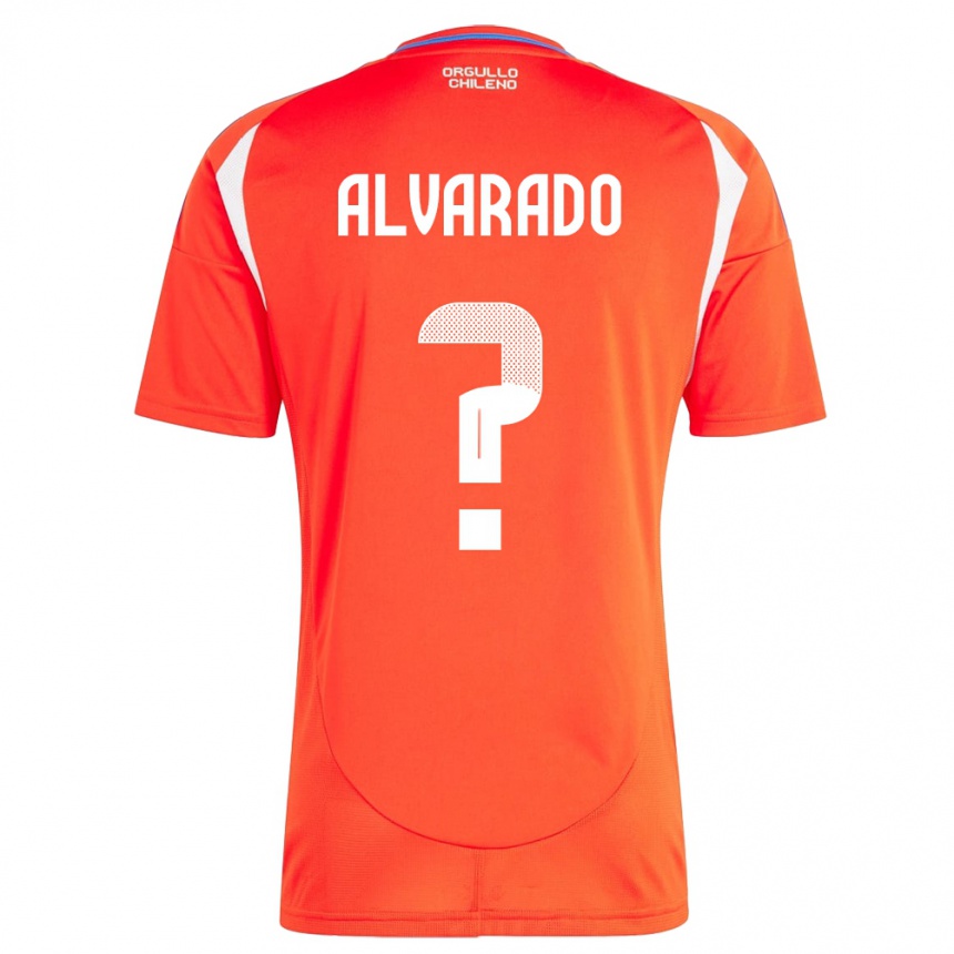 Gyermek Labdarúgás Chile José Alvarado #0 Piros Hazai Jersey 24-26 Mez Póló Ing